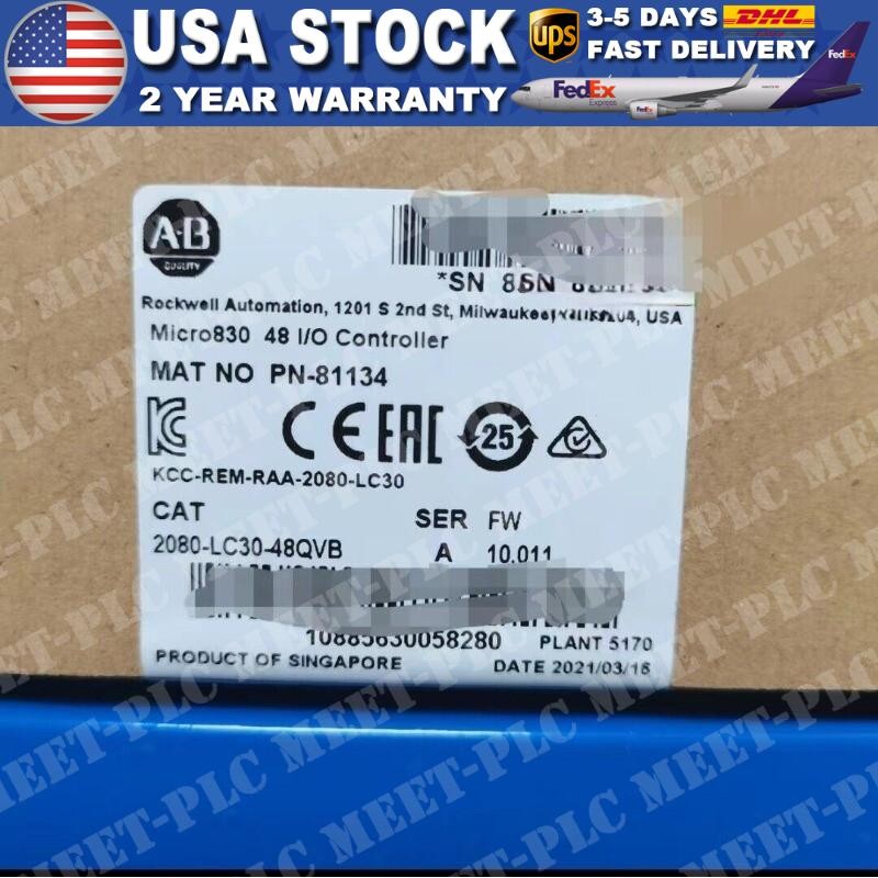 2080-LC30-48QVB AB Micro830 48 I/O  Controller   US Free Tax