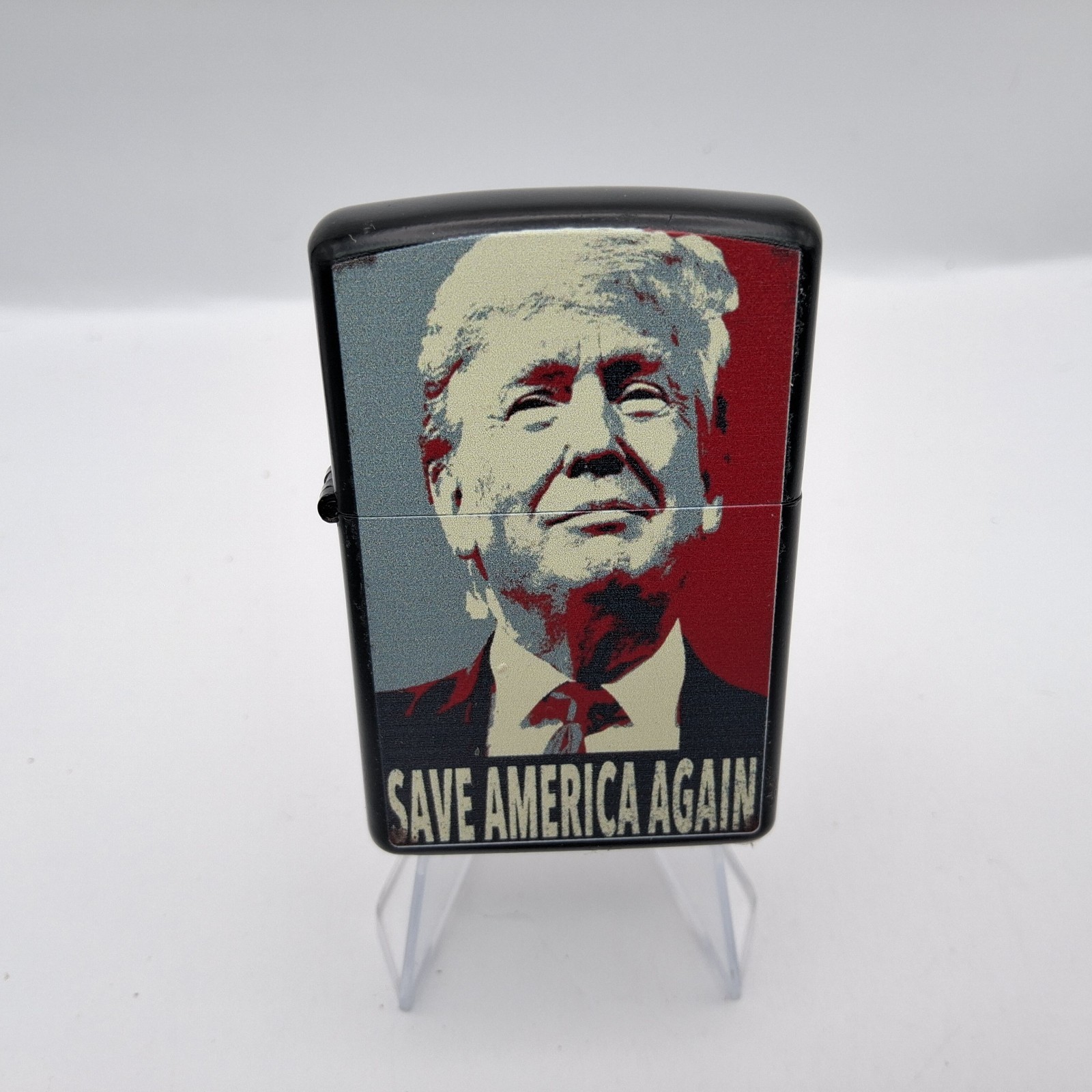 President Donald Trump 2024 Windproof Refillable Flip Top Oil Lighter Never Used