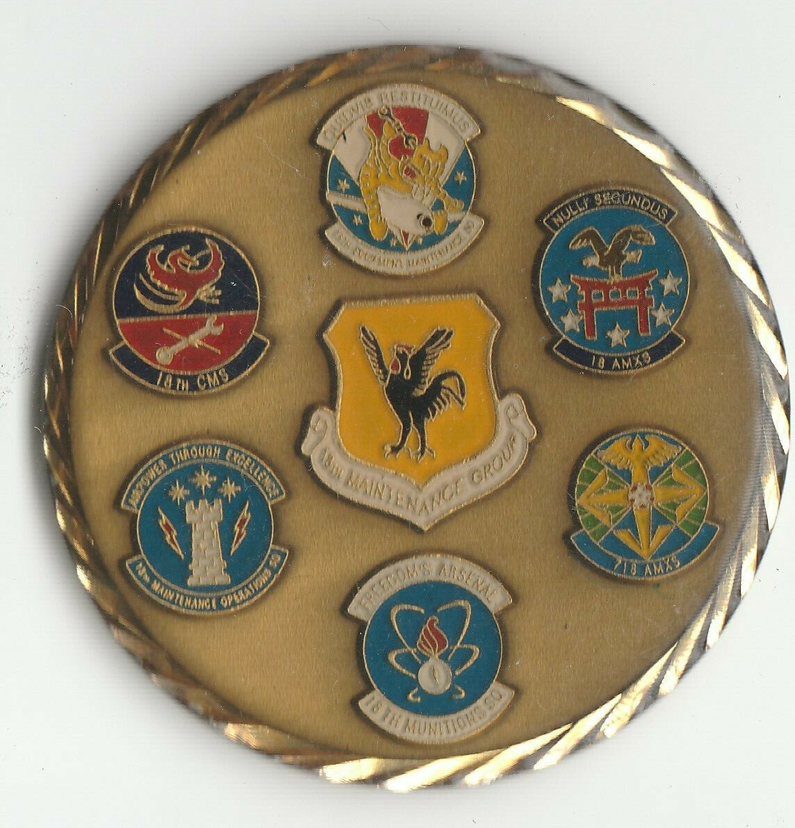 18th  Maintenance Group USAF MAINTAINERS Challenge Coin  1.75" DIA BX3