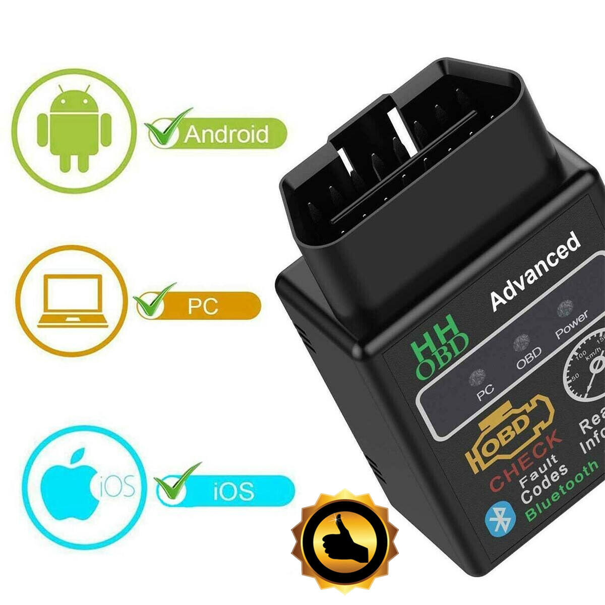 Bluetooth OBD2 Scanner HH OBD Advanced 327 V1.5 ELM