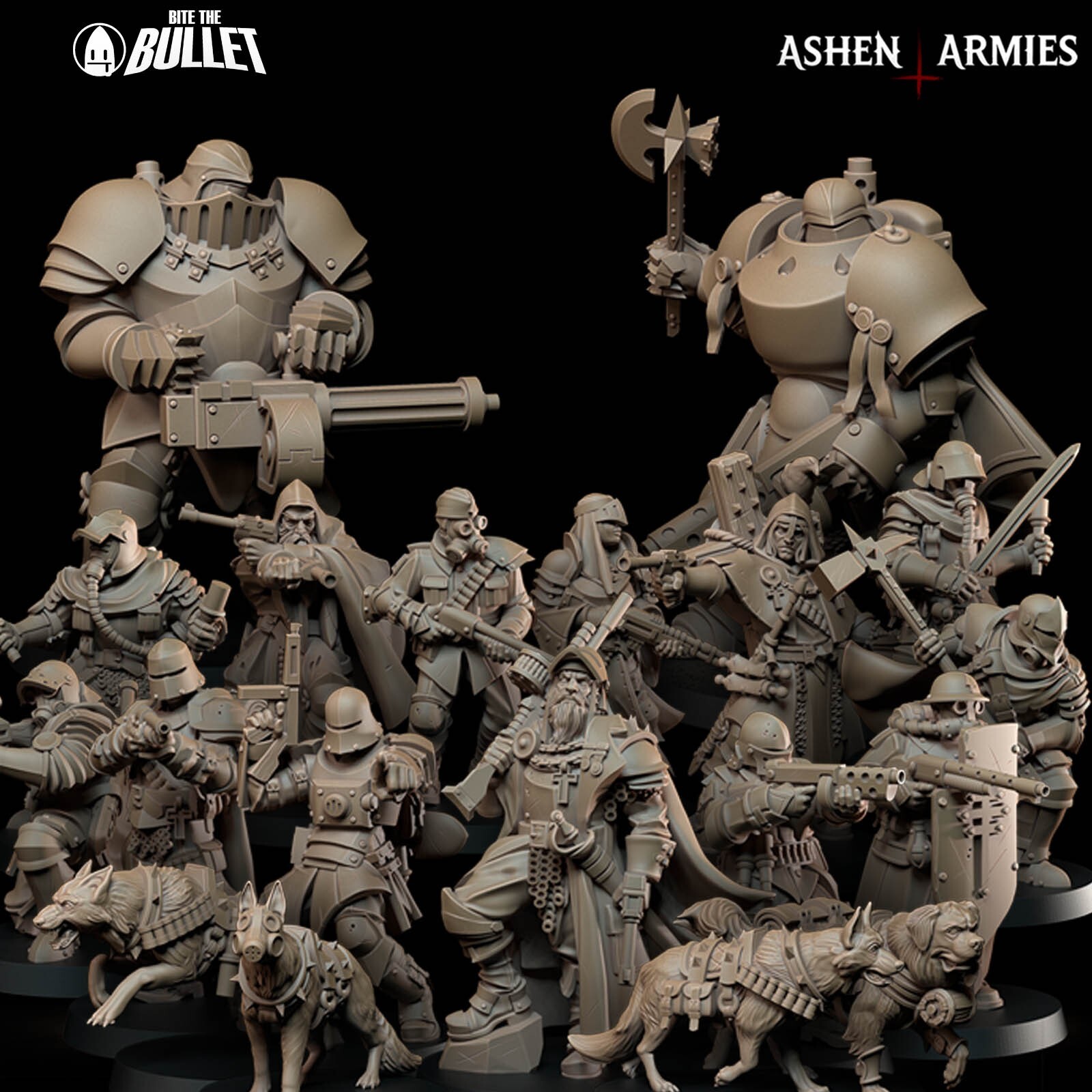 Trench Crusade compatible miniatures  Sanctified Legion for New Antioch