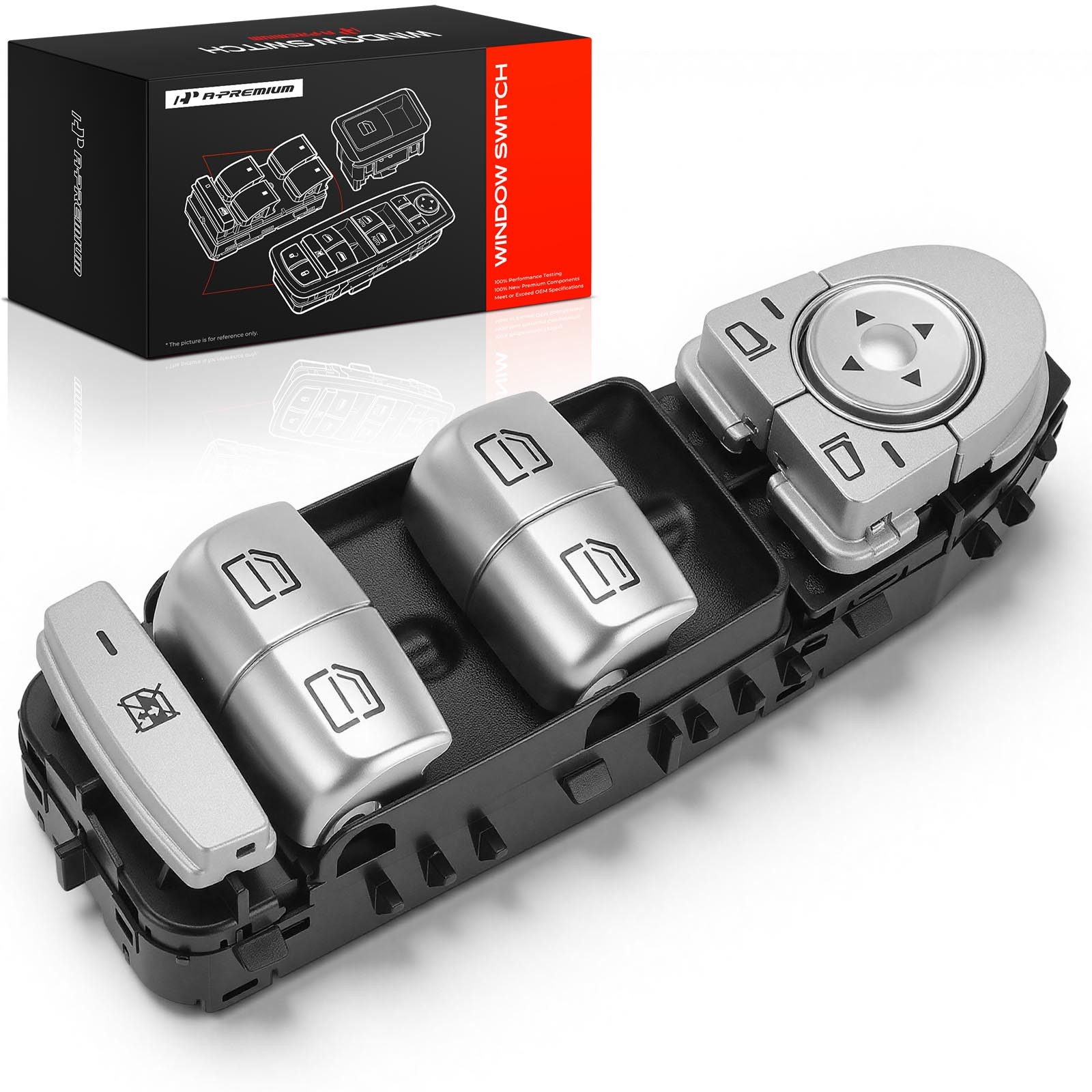 A-Premium Front Left Power Window Switch for Mercedes E250 16-19 E300 E43 AMG