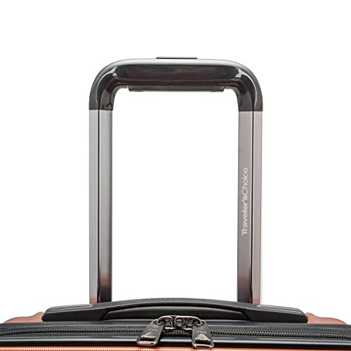 Archer Polycarbonate Hardside Spinner Luggage Set Checked 25-Inch Orange