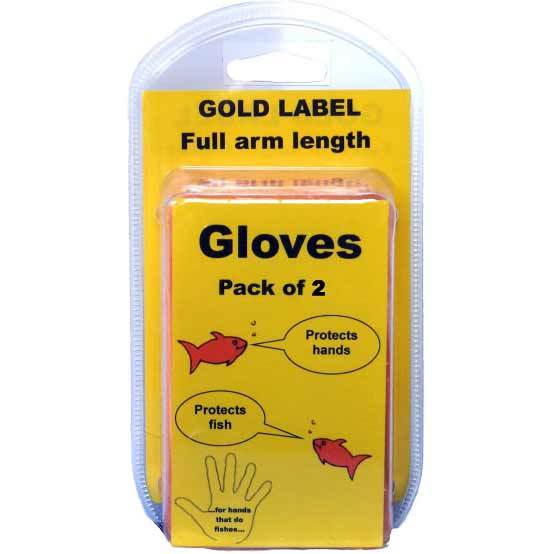 Full Arm Length Disposable Vinyl Pond Gloves - 2 Pack, Protects fish and hands