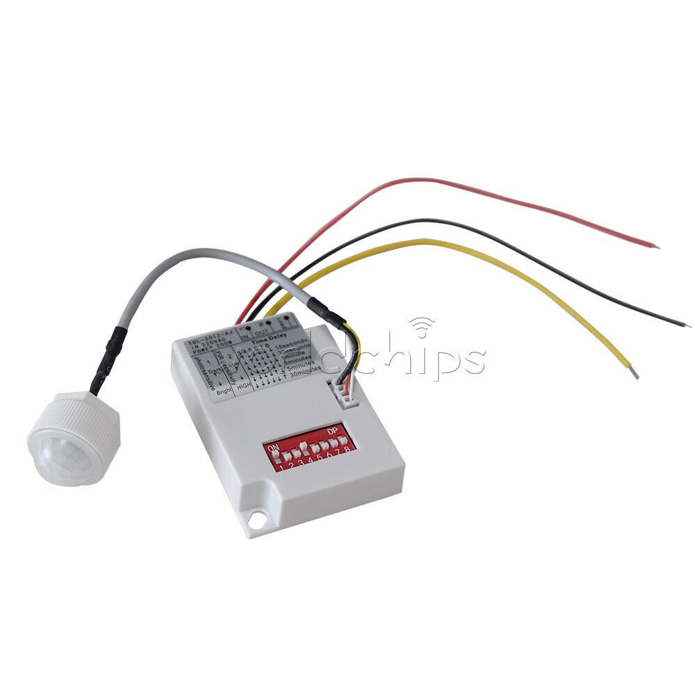 PIR Infrared Motion Sensor Switch Body Induction Detection DC8V-30V AC85V-265V