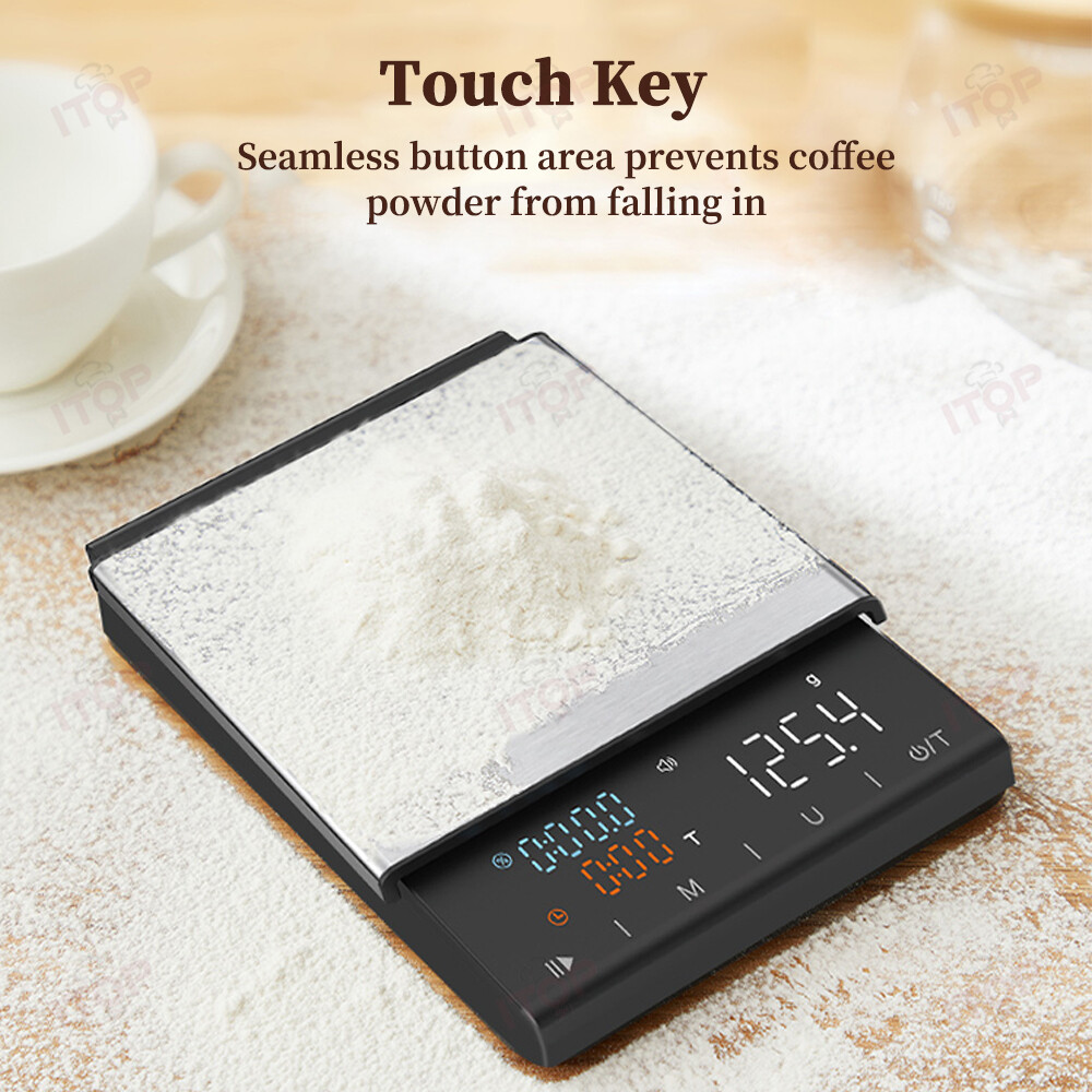 Digital Coffee Scale with Timer 3Kg/0.1G High Precision Pour over Drip Espresso