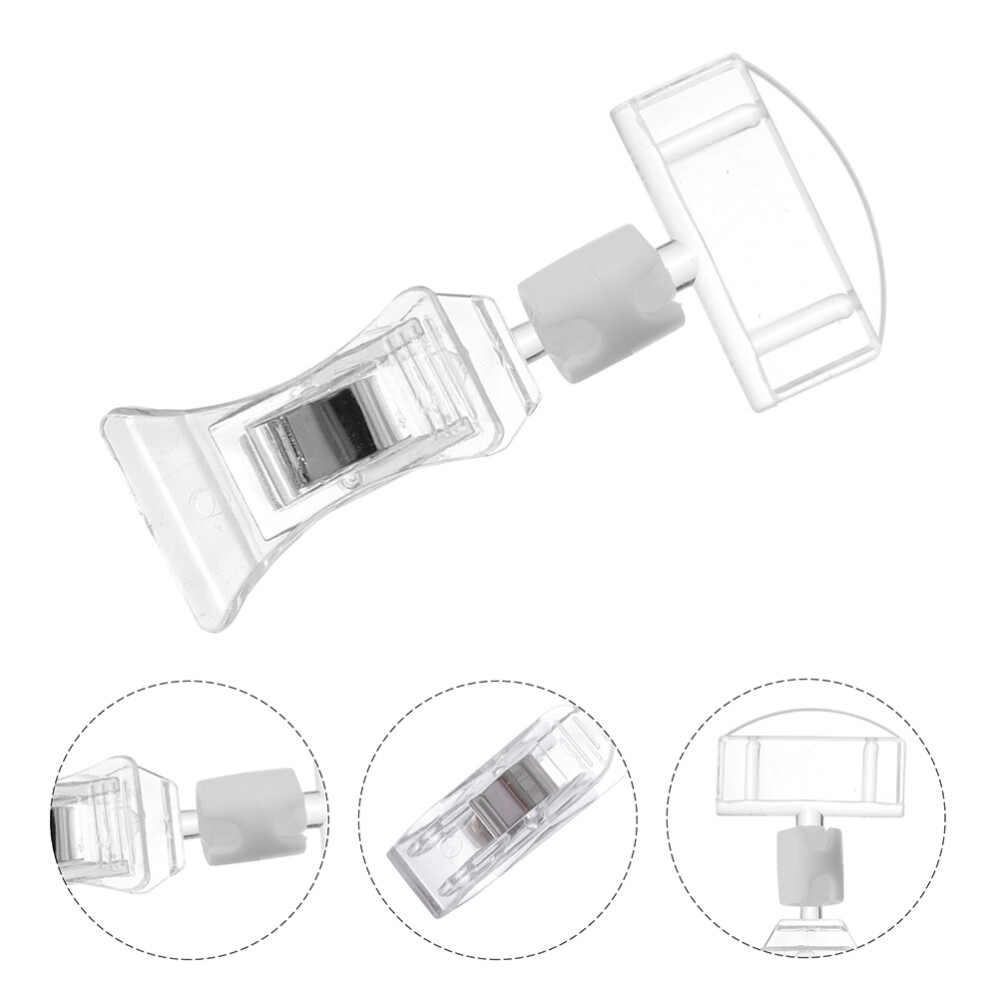 10pcs Double Display Clips Tag Display Holder Desk Sign Stand
