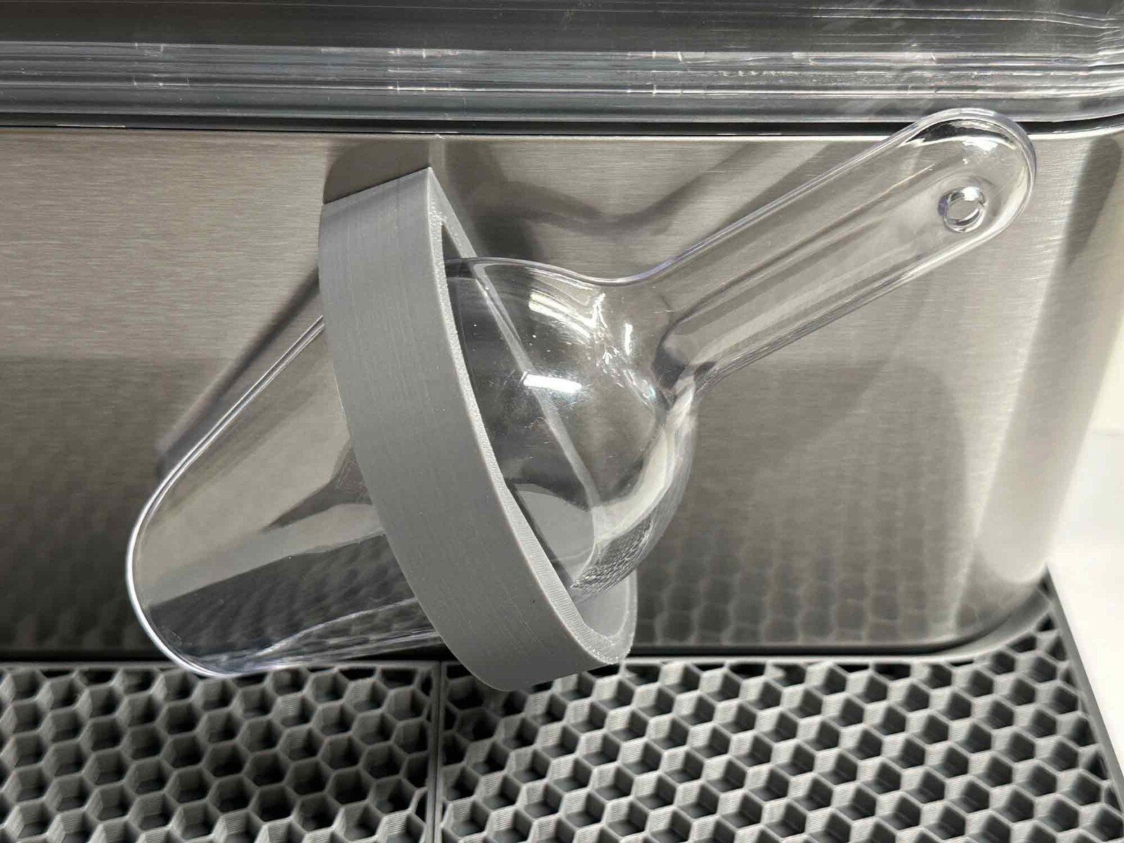 Combo GE Opal ice maker 2.0 drip tray INSERT AND magnetic scoop holder Gray