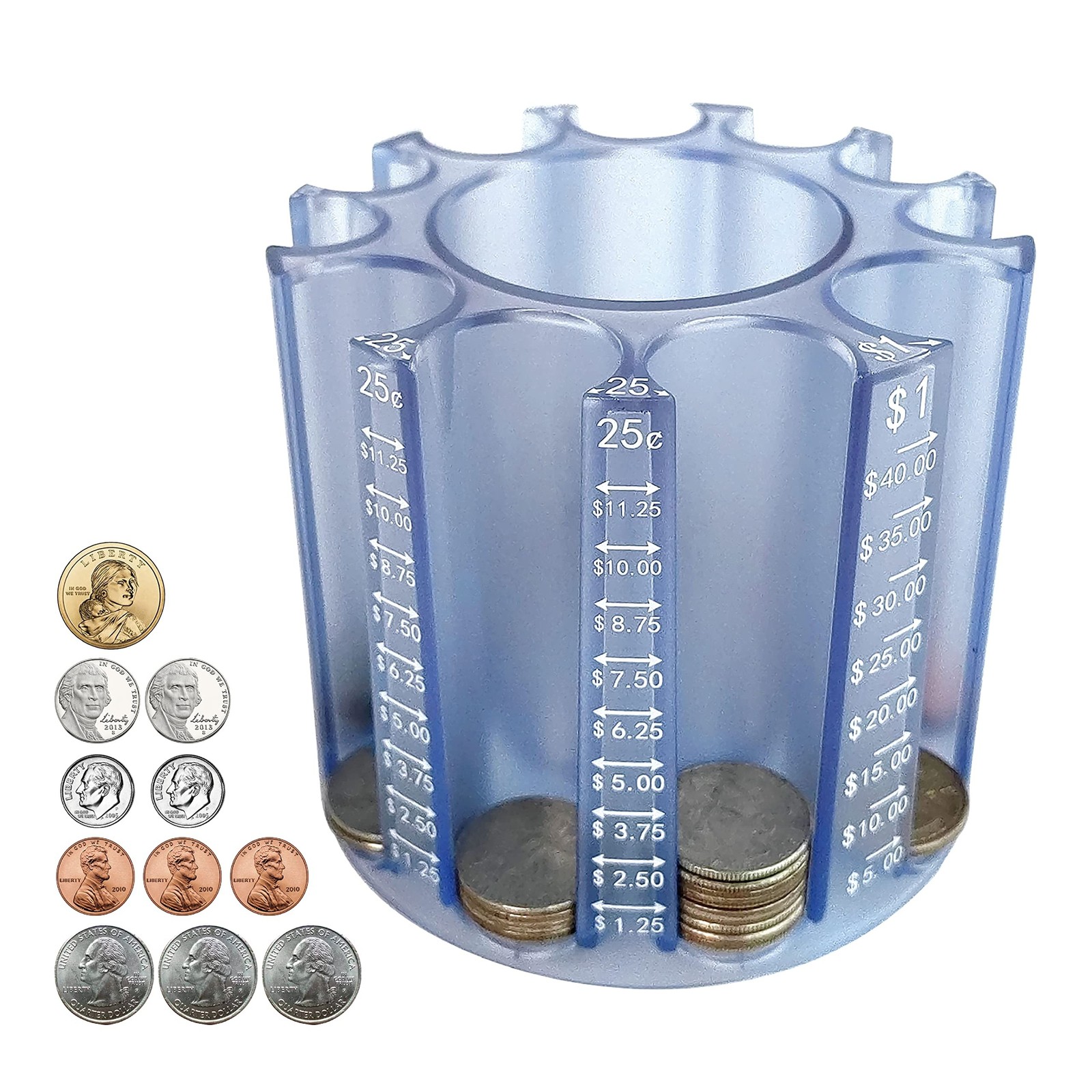 Byteen8 Coin Sorter Coin Organizer + Pencil Holder as Change Counter Bank | T...