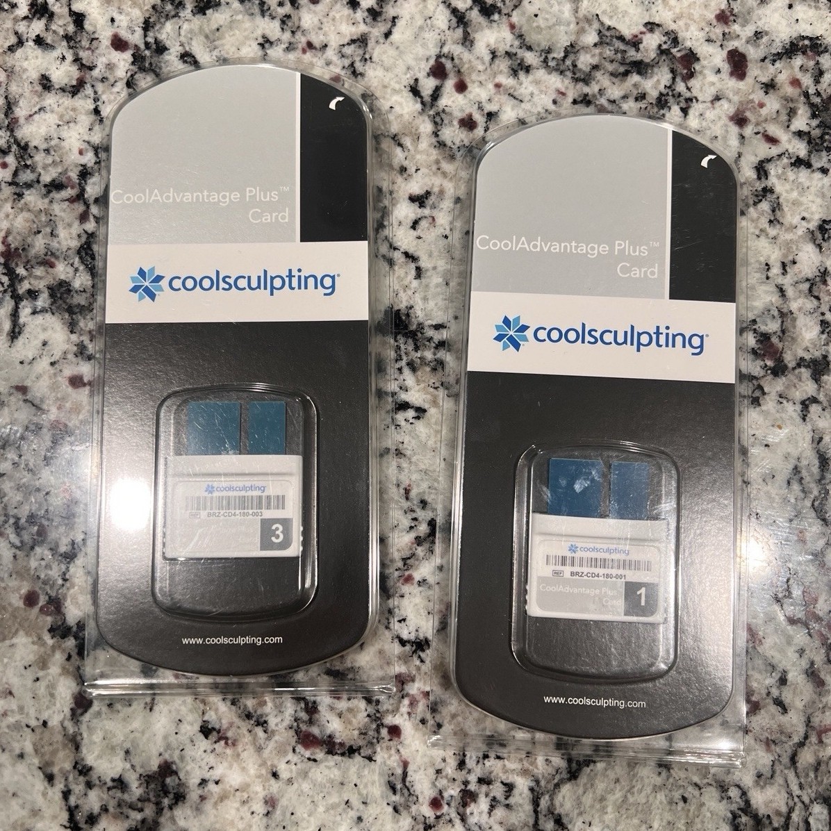 CoolSculpting CoolAdvantage Plus Card BRZ-CD4-160-003 Lot of 2 Weight Reduction