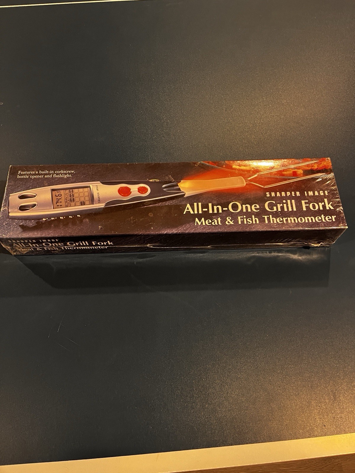 SHARPER IMAGE ALL IN OINE GRILL FORK MEAT & FISH THERMOMETER