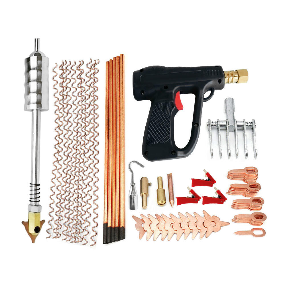 86pcs Stud Welder Dent Puller Kit Car Body Panel Dent Spot Welding Repair Tool