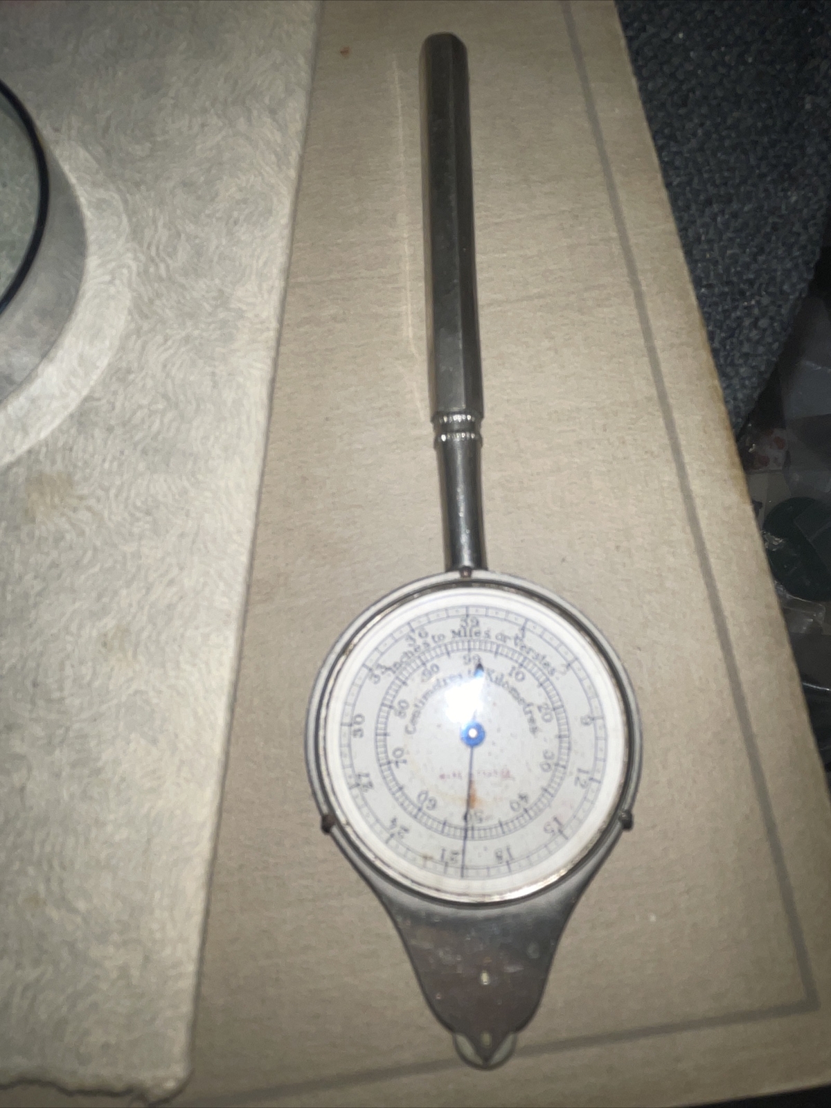 VINTAGE ODOMETER Depose H C  Centimetres to Kilometres, Inch to Miles Map Reader