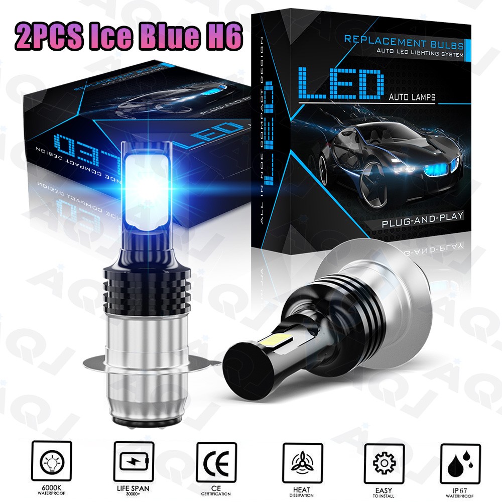 FOR Honda TRX450ER 2006-2014 H6 8000K Blue LED Hyper Headlight Bulbs Lights Kit