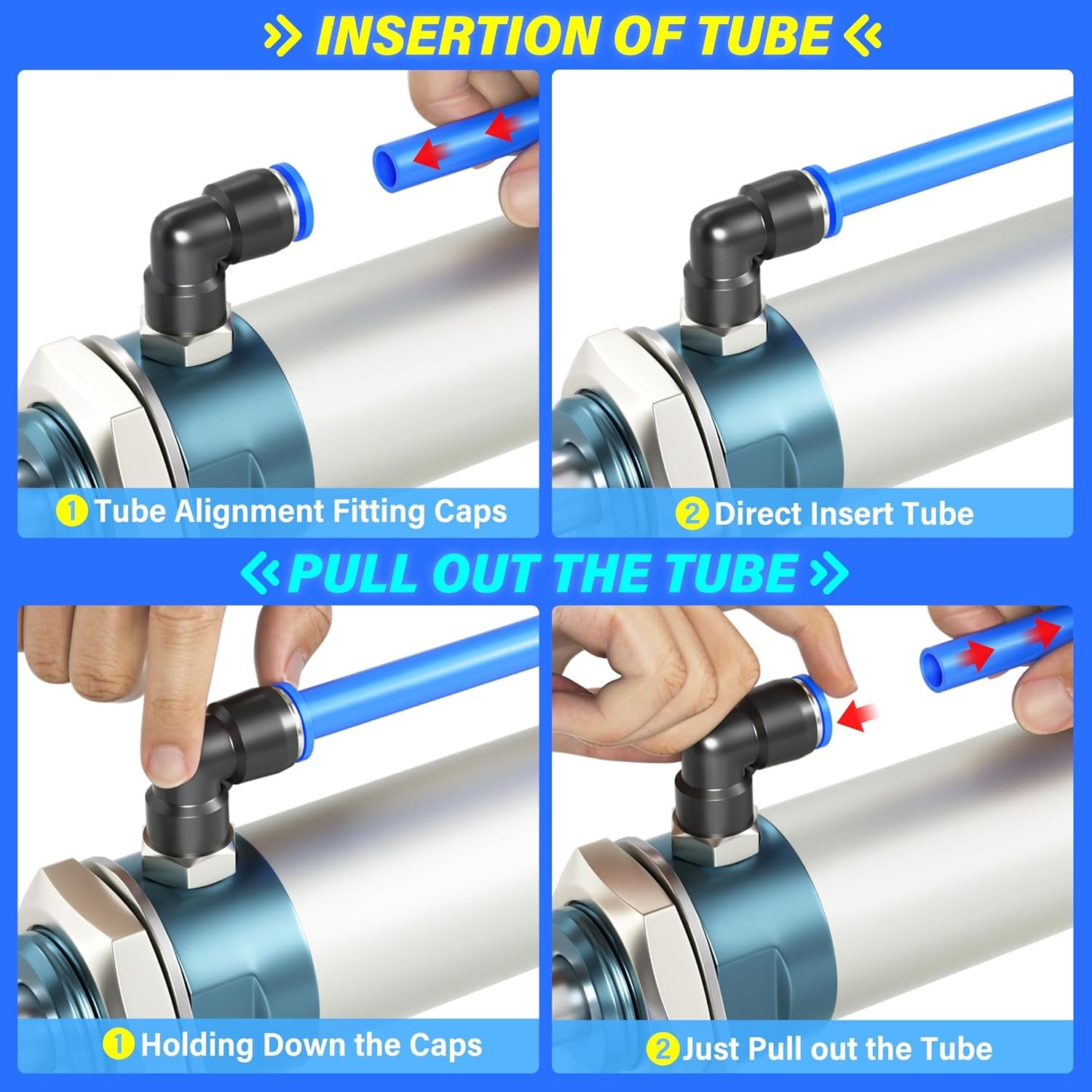 TAILONZ PNEUMATIC Blue 6mm OD 4mm ID Polyurethane PU Air Hose Pipe 6mm,