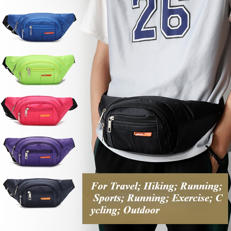 Men's Waterproof Mobile Waist Bag Multifunctional Fanny Pack Bag Large Capacity