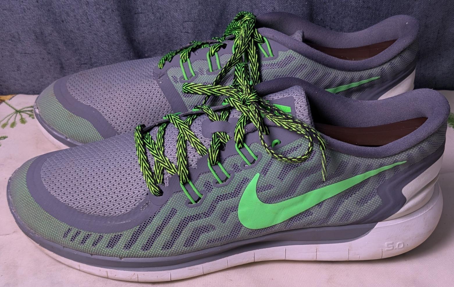 Nike Free 5.0 Running Gym Shoes Sneakers Men's 12 Grey 724382-013 Low Top 2015