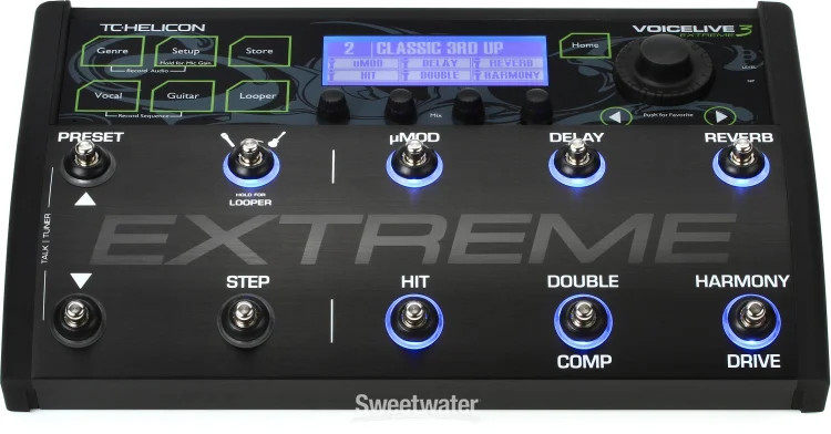 TC-Helicon VoiceLive 3 Extreme Guitar and Vocal Effects Processor Pedal