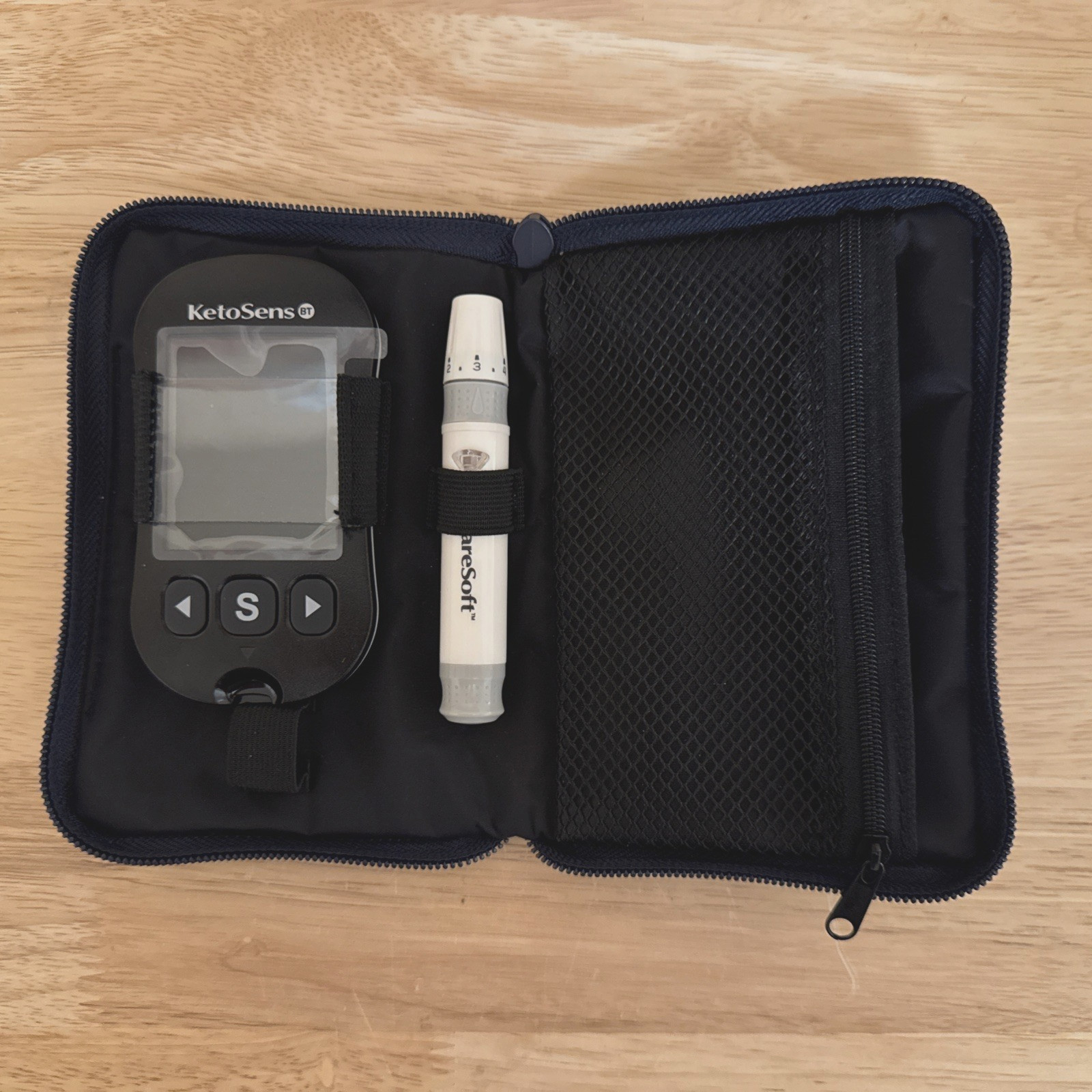KetoSens Blood Ketone Bluetooth Monitoring System: Meter, Lancing Device, Case
