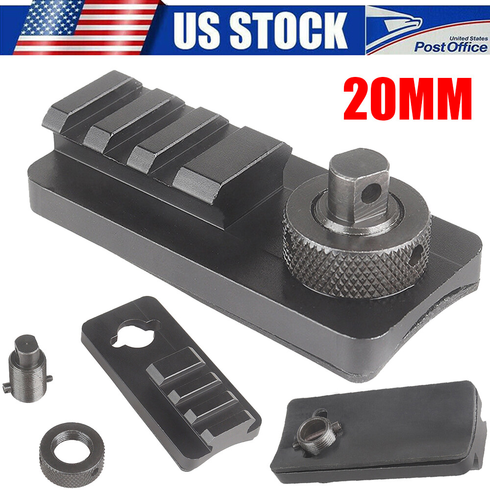 Tactical 3 Slot QD Sling Swivel Stud Mount Adapter For 20mm Picatinny Rail