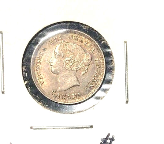 Canada  1892  five cents  KM 2  AU