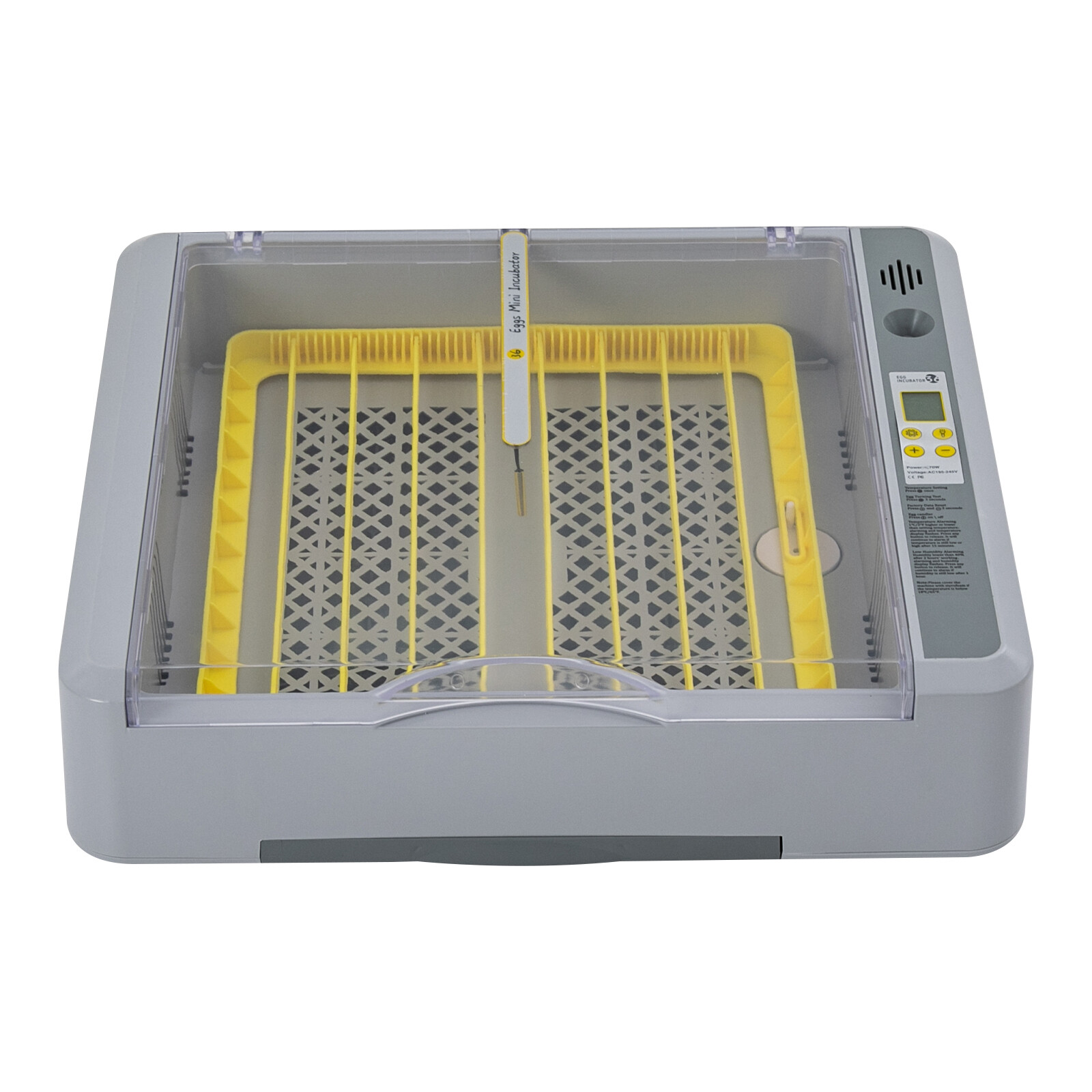 Egg Incubator 36 Eggs Gray Digital Poultry Hatcher Machine LED Display 70W