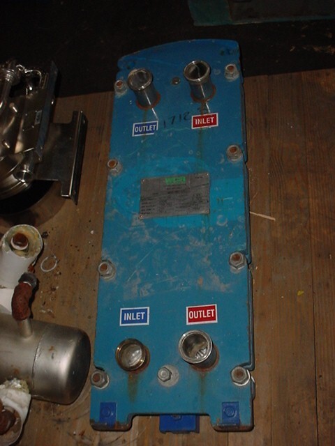 6.329 sq. ft. Plate Heat Exchanger 2 inch tri-clamp fittings
