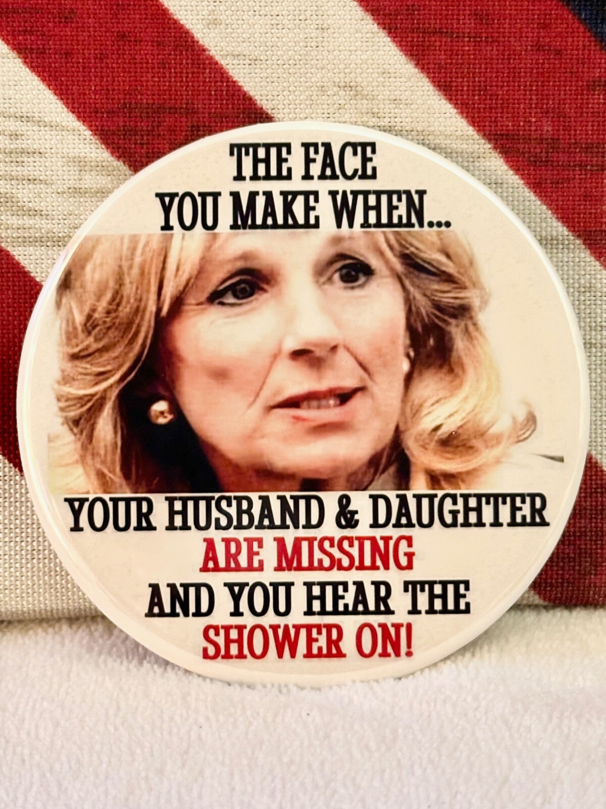 Trump 2024 Anti-Biden "Satire" Political Campaign "MAGNET BUTTON" - 3" Round