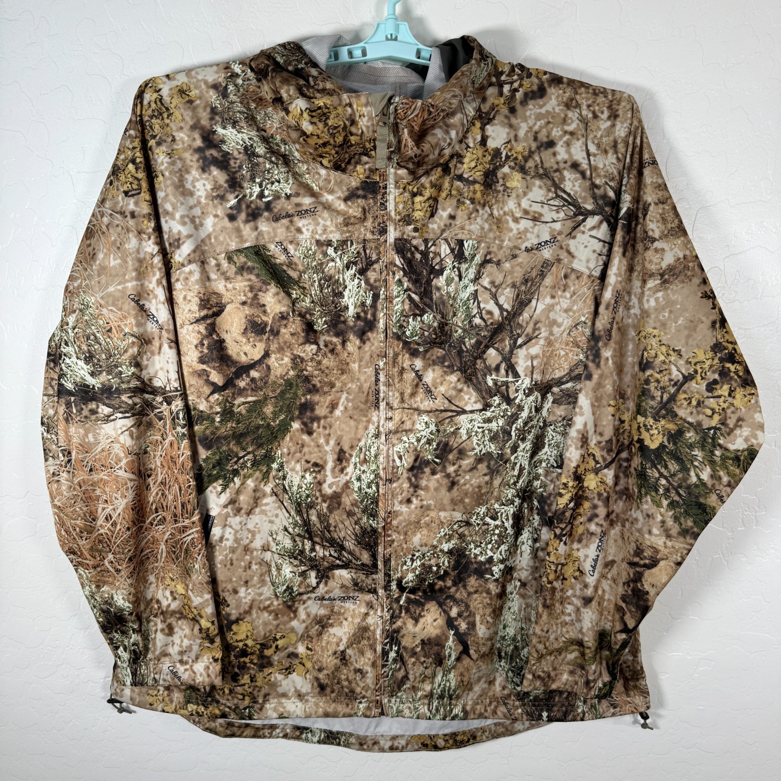Cabelas Jacket Mens 2XL Zonz Western Camo Waterproof Outdoor Hunting