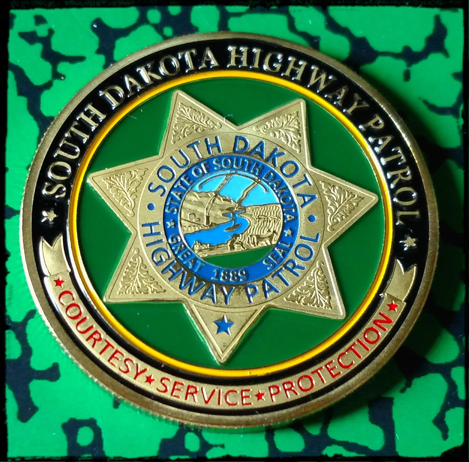 South Dakota State Highway Patrol Police Department Challenge Art Coin