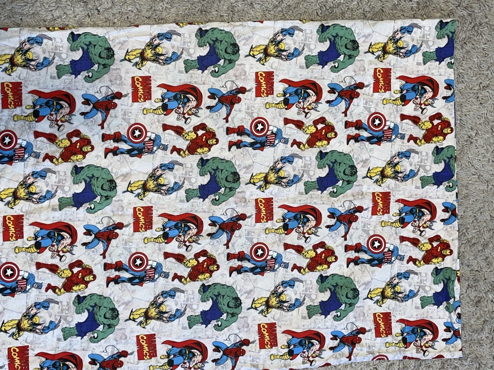 Standard Size Handmade Pillowcase Marvel Superheroes Comics Thor Hulk Wolverine