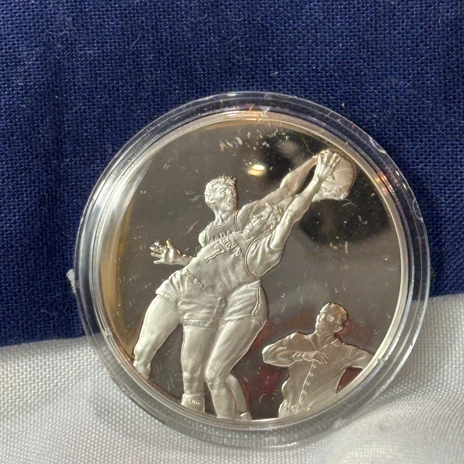 .925 Sterling Silver Round CITY COLLEGE OF NY FM 100 Greatest Events In Sports