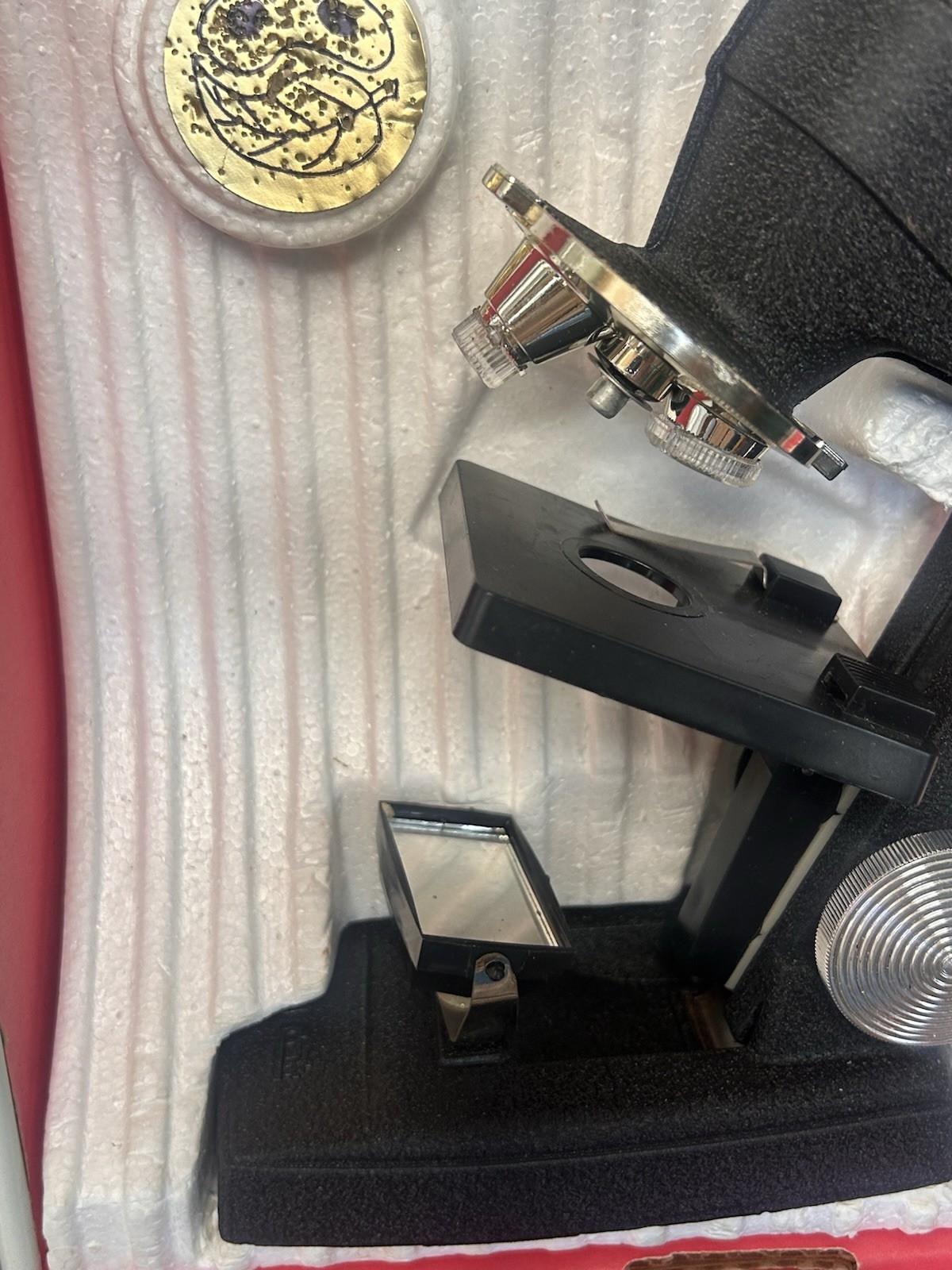 Vintage 1969 SkilCraft Science Oddity Student Microscope Lab with metal case