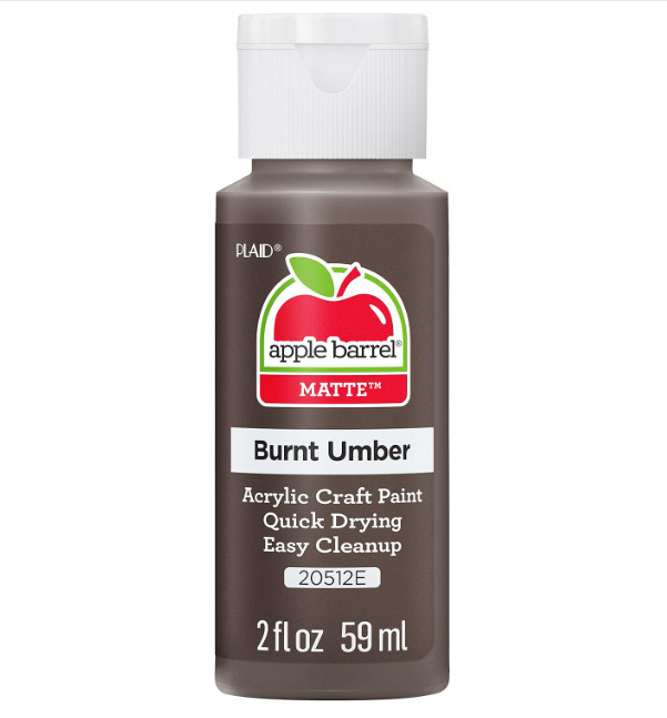 Pintura acrílica 2oz color marrón oscuro multiuso manualidades