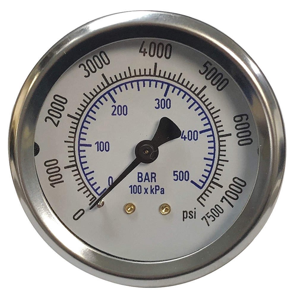 THUEMLING SC-SCBA-600 Pressure Gauge,0 to 600 psi,2-1/2" Dial 52VR94