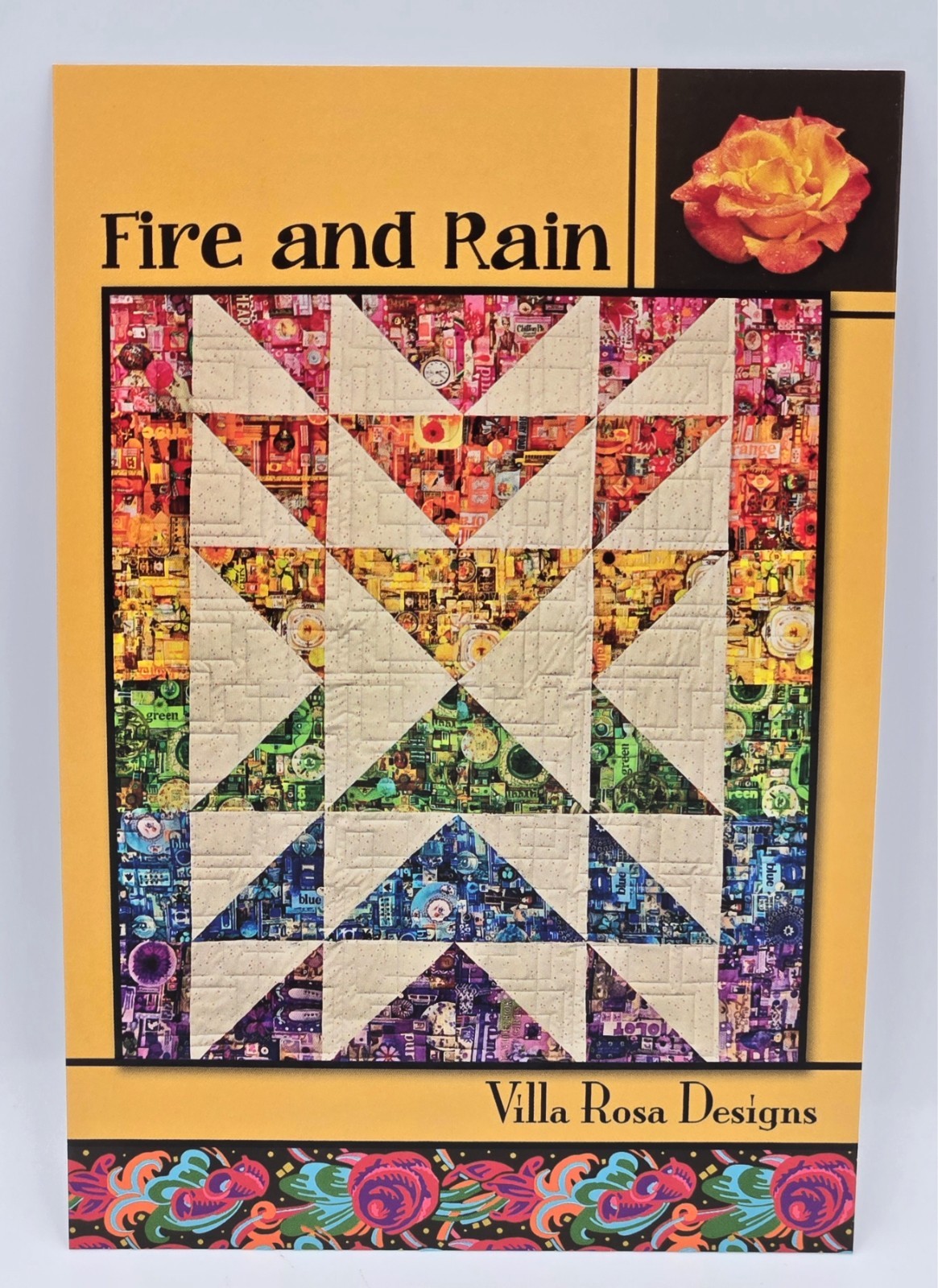 FIRE AND RAIN Quilt Pattern Villa Rosa Designs - Fat Quarter Friendly