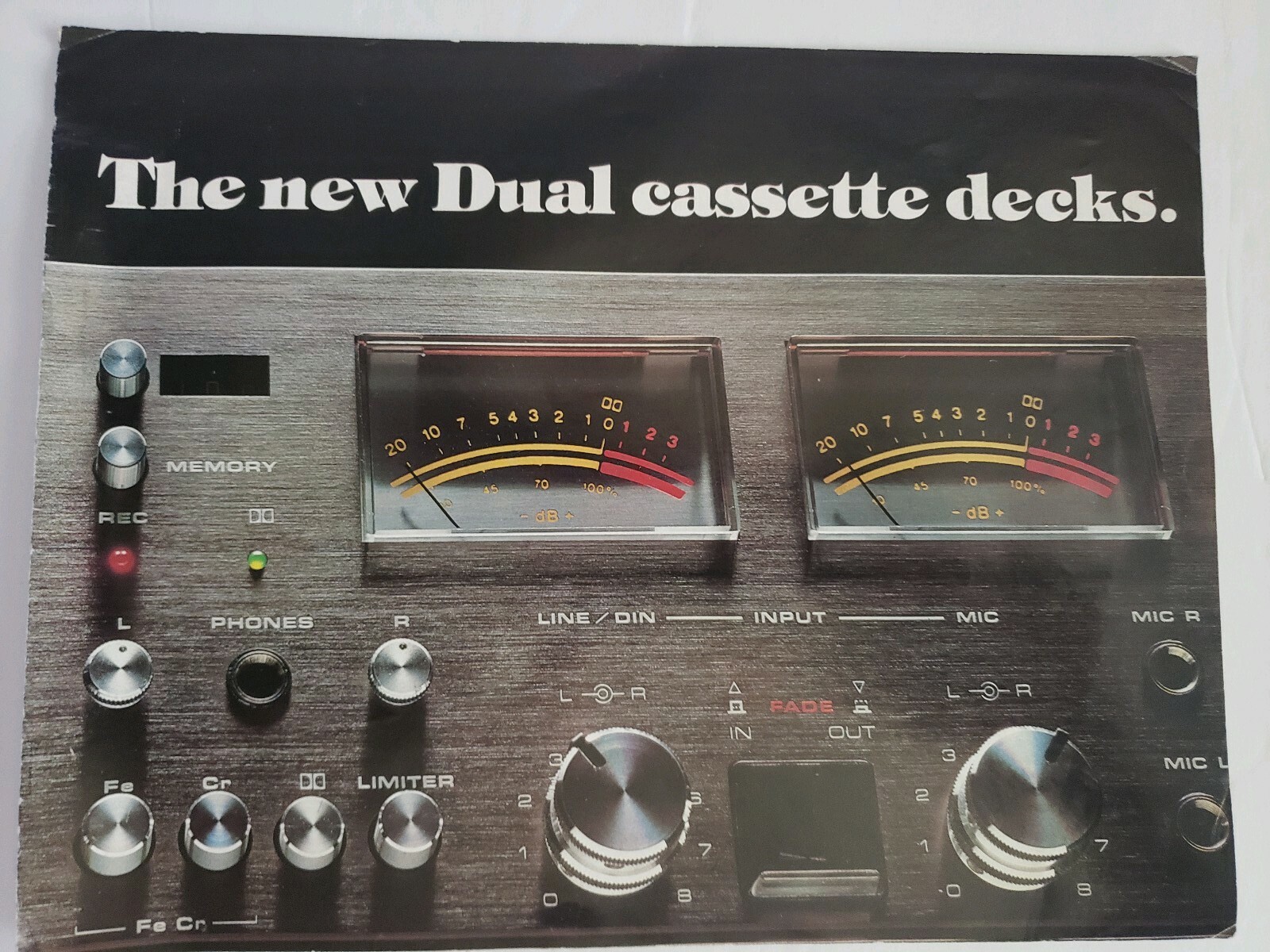VINTAGE New Dual Cassette Decks Advertising Brochure
