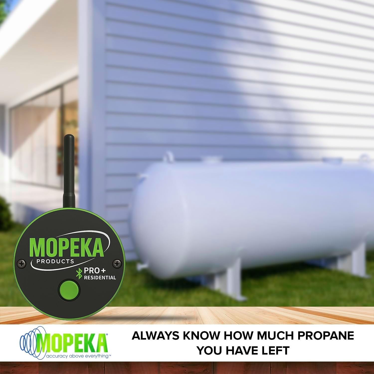 Long Range Wireless Ultrasonic Propane Tank Monitor with Bluetooth Connectivity