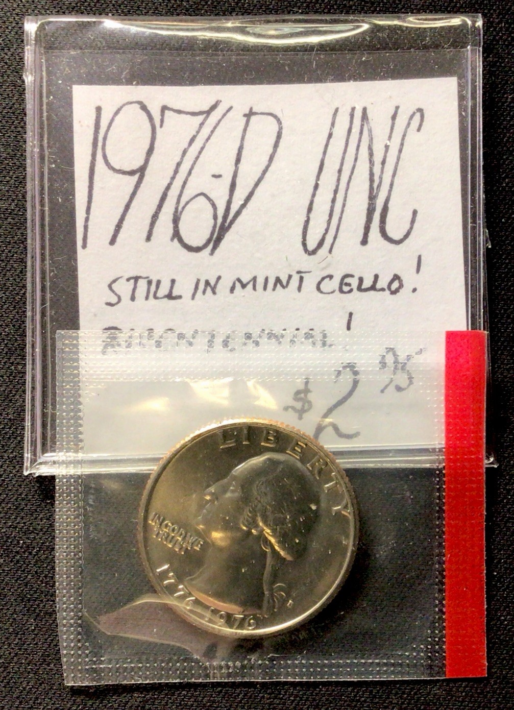 1976 Washington Quarter UNC! In Mint Cello! Bicentennial! ENN Coins