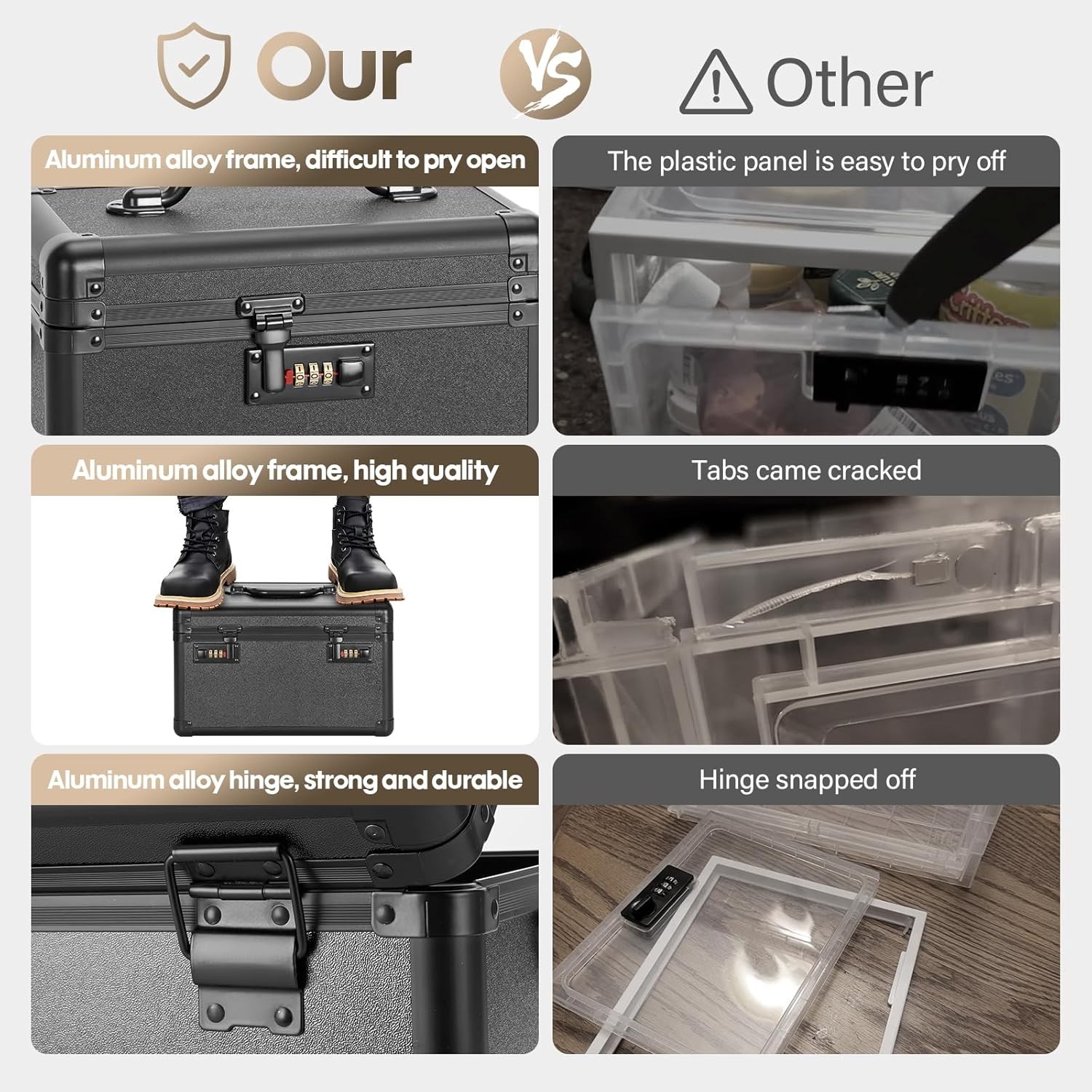 Large Lock Box Security Combination Lock Box Locking Storage Case Personal Items