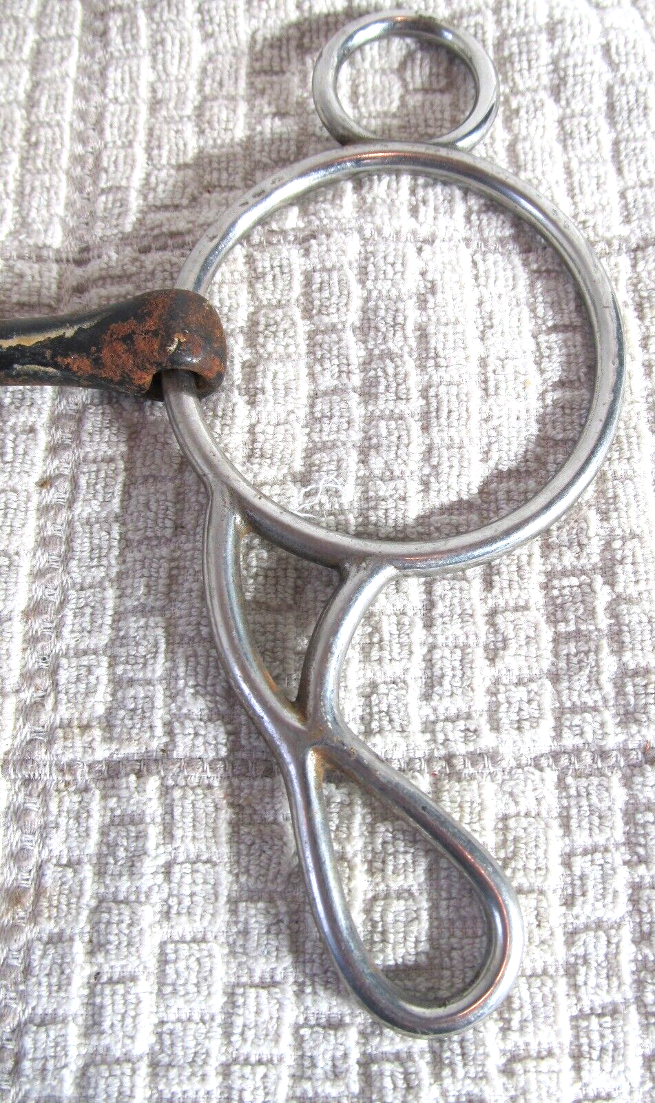 Vintage Sweet Iron Snaffle Gag Bit 4 3/4 in to 5 In Sweet Iron Mouth Horse