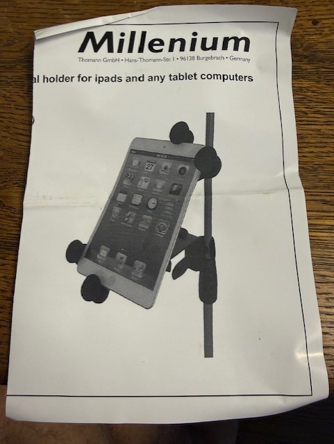2 (2) Millenium Tablet Stand Holder 10-14” Universal iPad Mic Stand Mount