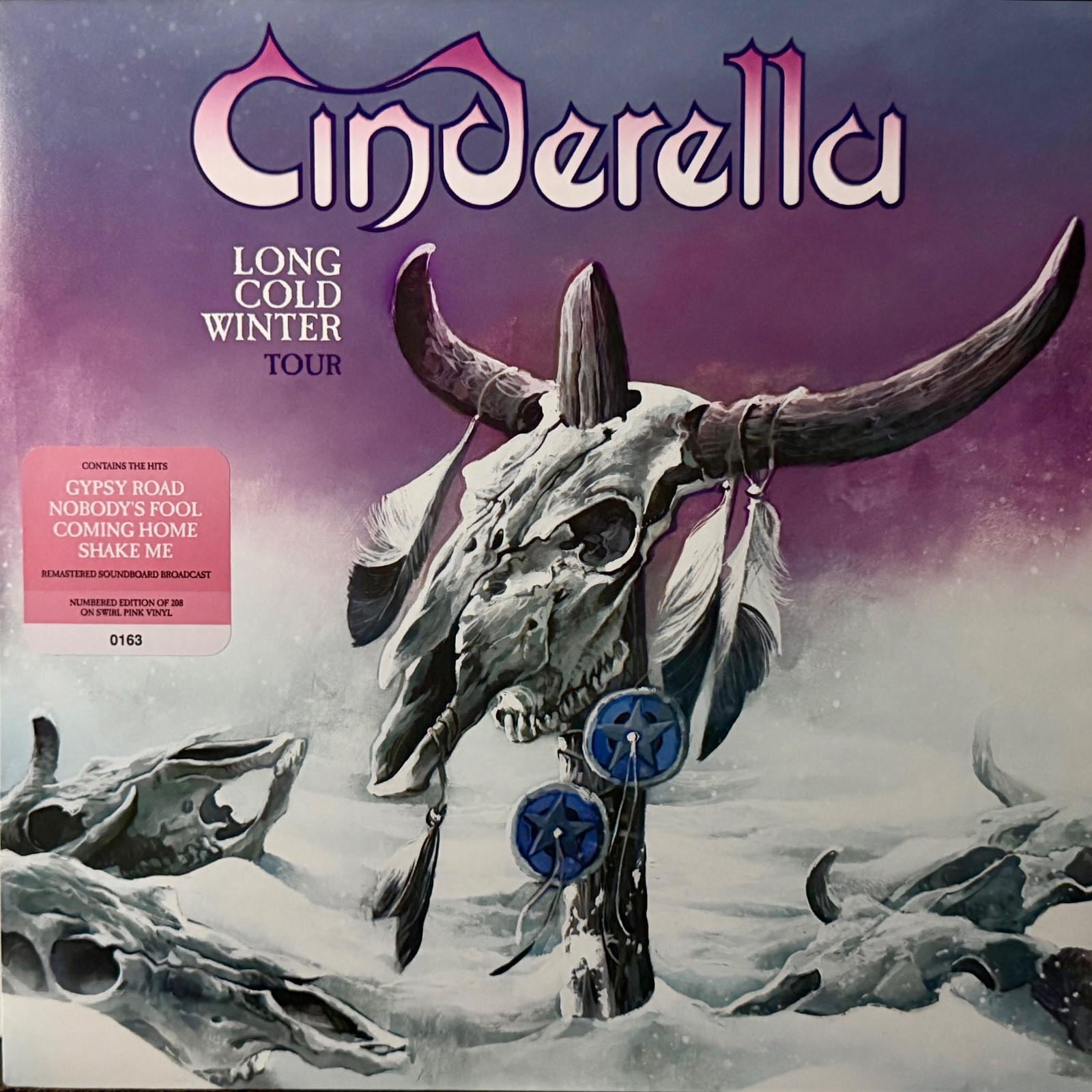Cinderella live LP Pink Swirl Vinyl Long Cold Winter Tour Moscow 89 Numbered NEW