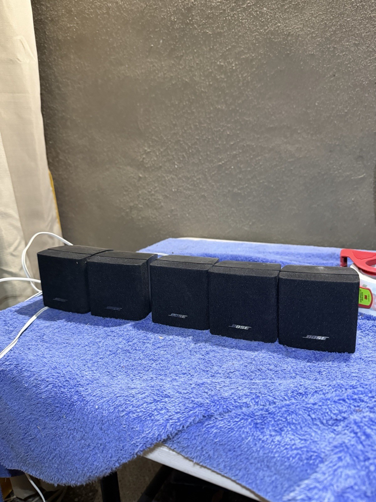 Lot Of 5 Bose Single Cube Home Theater Speakers Acoustimass Lifestyle