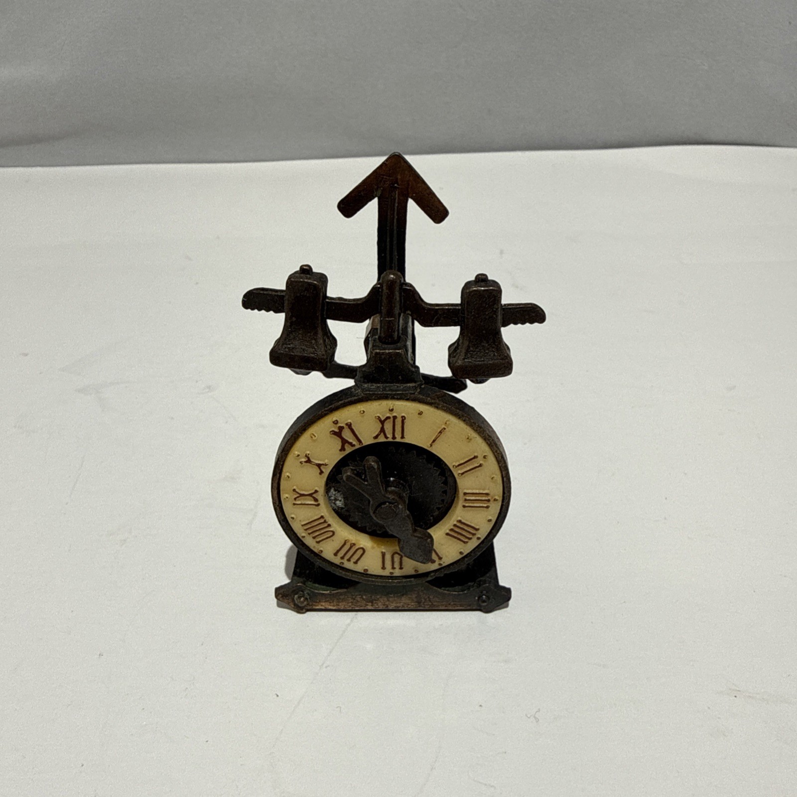 Vintage Die Cast Pencil Sharpener Shaped Miniature Gear Clock