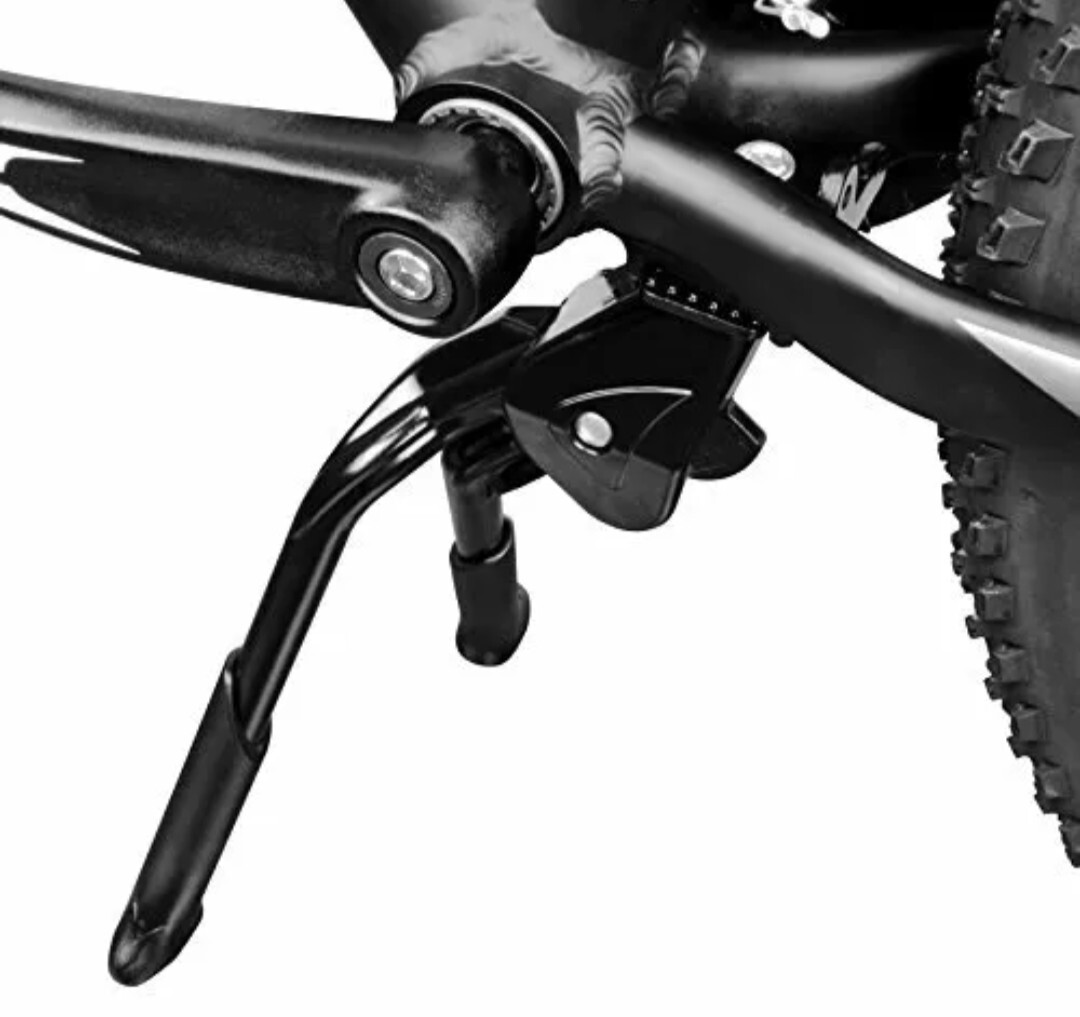 Bike Kickstand Center Mount Bicycle Stand Length Adjustable Foldable Double Leg
