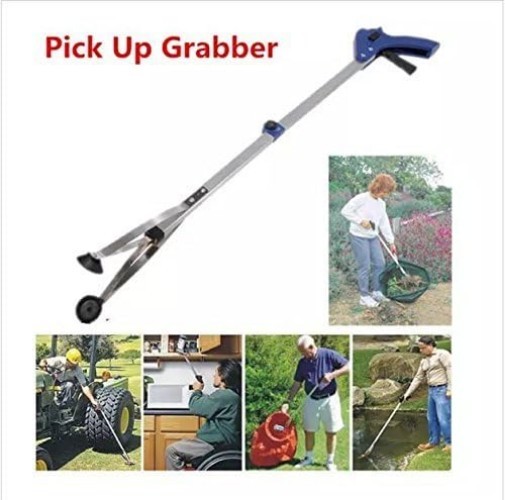New Version] 2 Pack Foldable Reacher Grabber Tool, Long 32" Foldable Extender...
