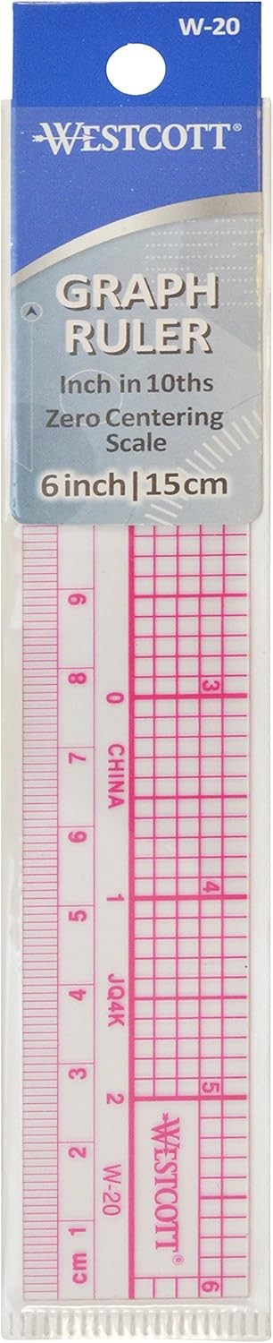 Transparent graph ruler zero centering
