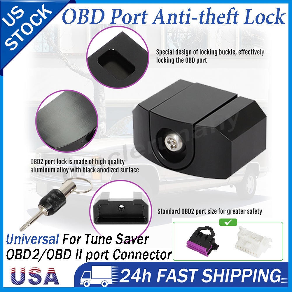 OBD2 Lock Port Protection Aluminum Alloy Material OBDII Socket Locking Tool Kit
