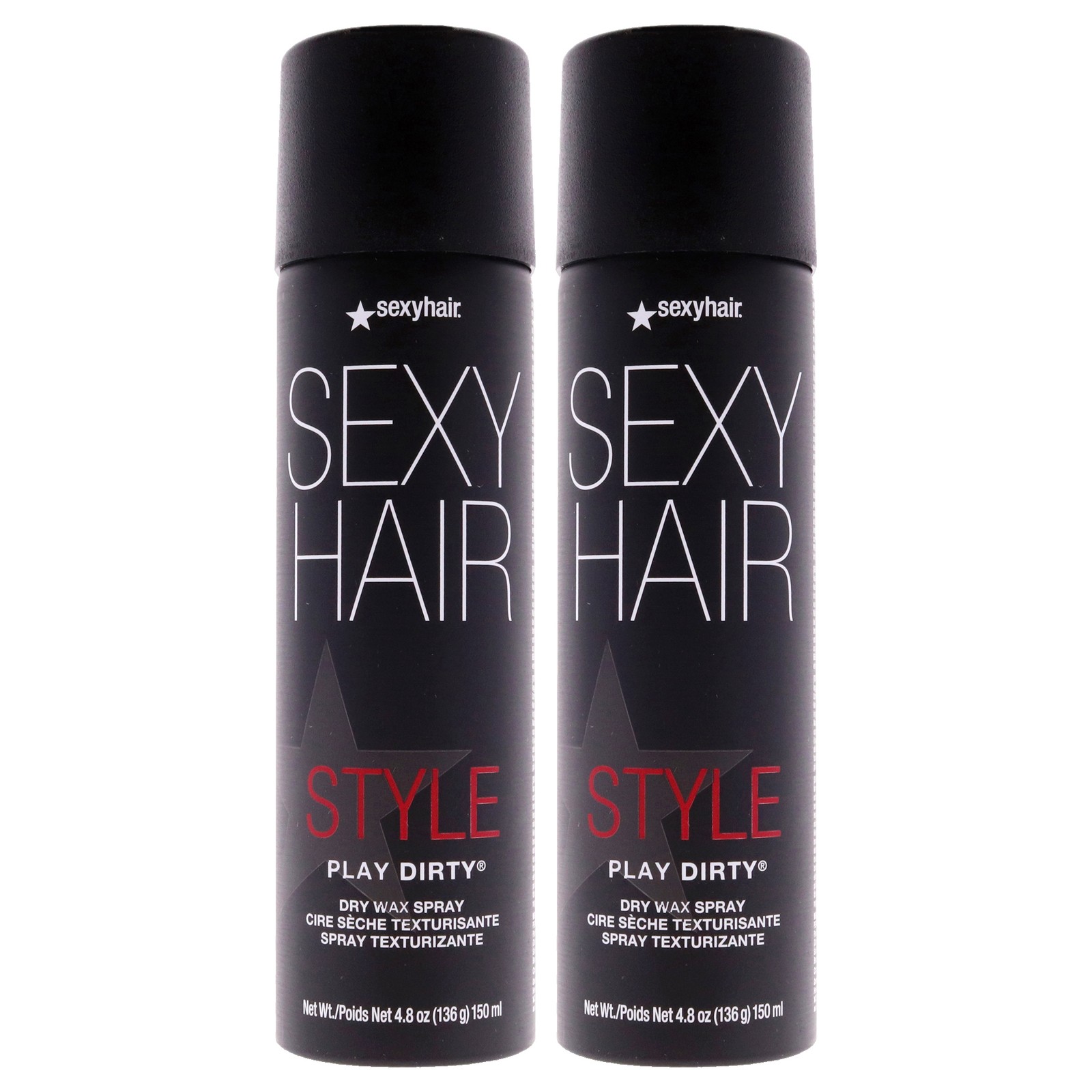 Sexy Hair Play Dirty Dry Wax Spray Unisex 4.8oz Pack of 2